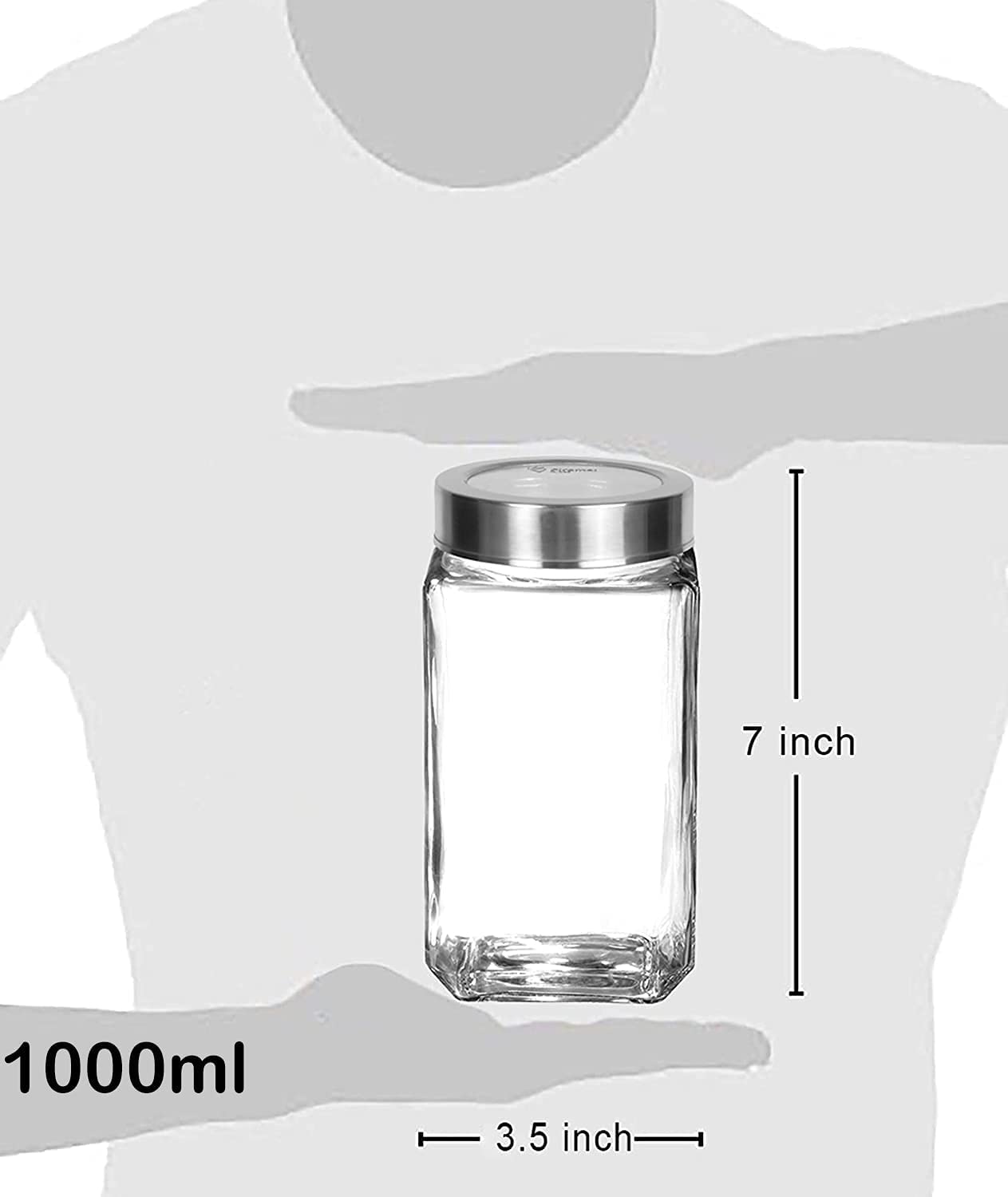 Croco Cubical Glass Jar