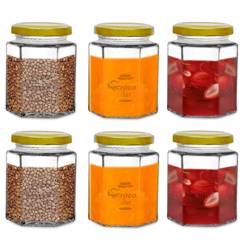 क्रोको हेक्सागोन ग्लास जार और कंटेनर - नील्स कोस्मोप्रो प्राइवेट लिमिटेड