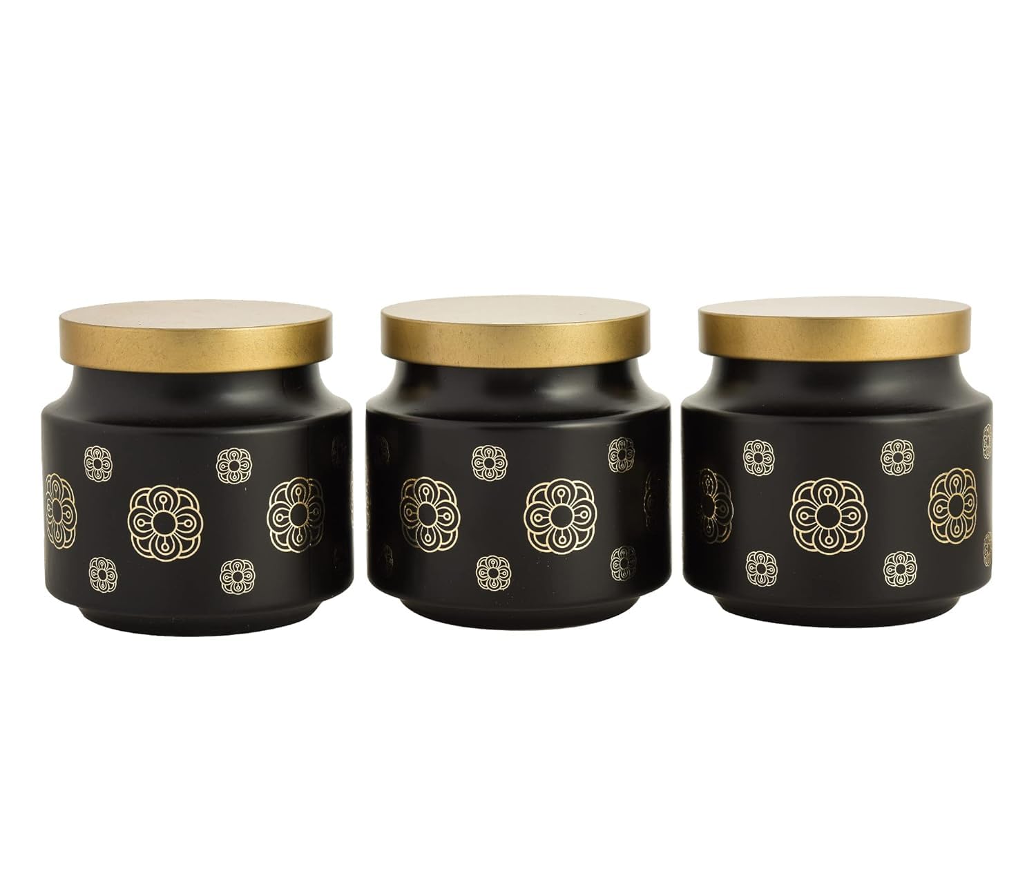 Croco Jar Printed Round Glass Jar Set - 12 Piece Dry Fruits Storage, Food & Juice Containers | Transparent Glass, Plastic & Steel Screw Caps