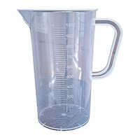 Plastic Measuring Jug - Plastic Material, White Color | Multi-purpose Measuring Tool For Precise Liquid Measurements And Easy Pouring