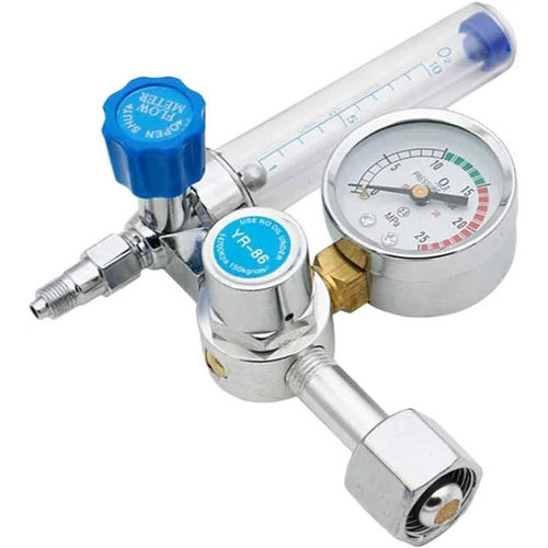 Flow Meter For Oxygen Cylinder - Color Code: White