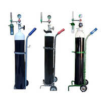 Portable Oxygen Cylinder Kit - Iron Material, Manual Operation, Portable Design | New Condition, No Nebulizer, No Power Failure Alarm