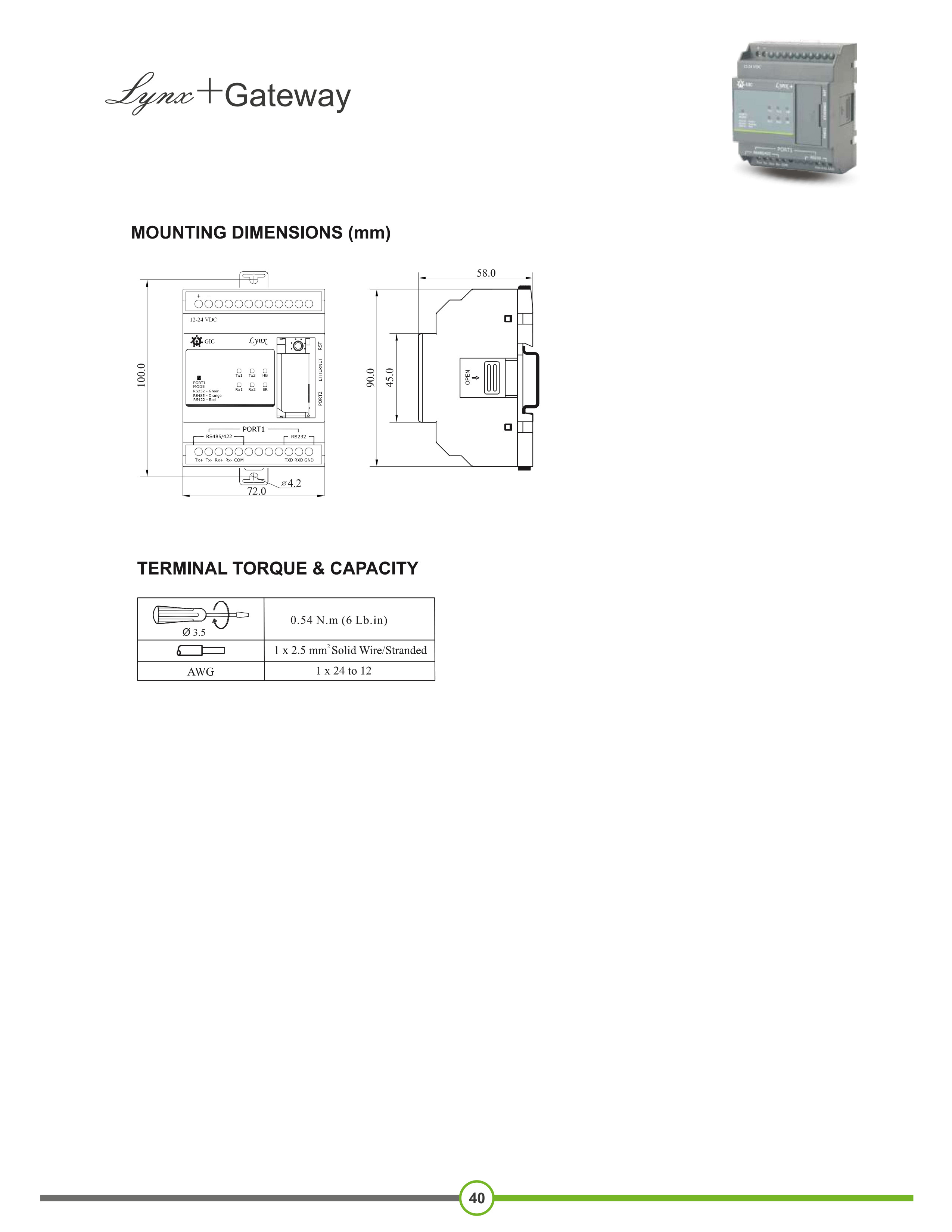 Lynx+ Gateway (GIC)
