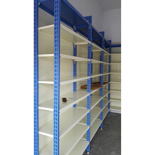 Four Pole Display Boltless Rack - Color: White