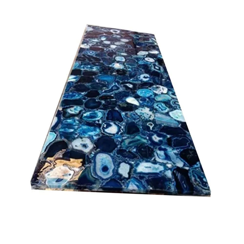 Blue Agate Stone Table Top And Slab