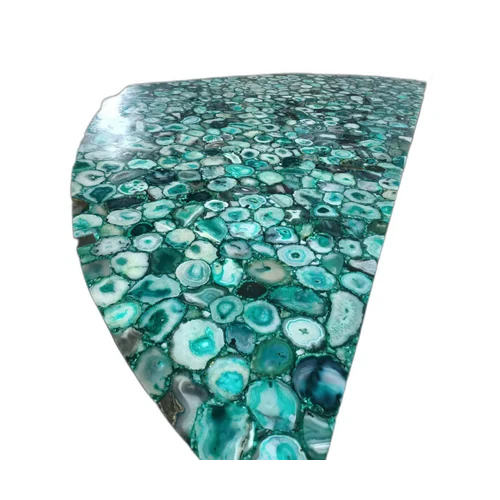 Green Agate Stone Table Top And Slab
