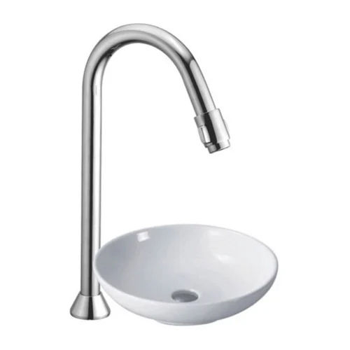 Mouth Operated Pillar Tap - Color: Silver