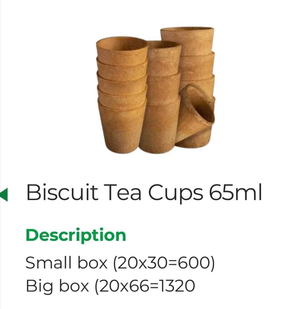 Edible Tea Cup - Multi-flour Blend 180-250 Ml Size Sweet Chocolate Flavor Semi-hard Texture Sugar-free Options Available Boxed Packaging
