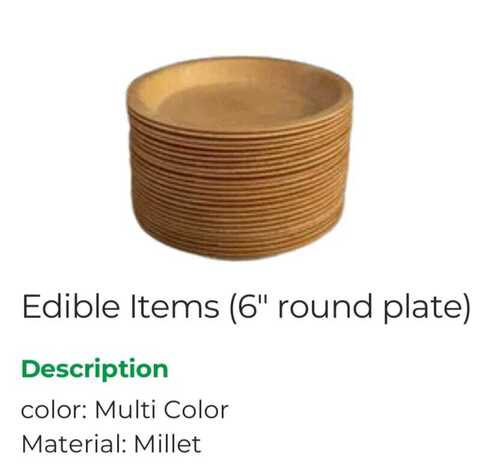 Round Edible Plate