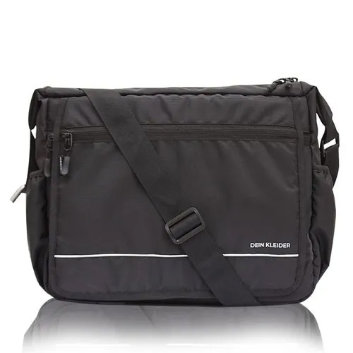 Classic Messenger Bags - High-Quality Fabric, Various Sizes, Black Color | Unisex Design, Customizable Options for Color and Logo