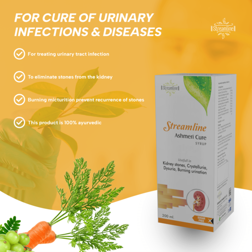 Ashmeri Cure - Kidney Stone & Urinary Tract Infection Management Capsule, Safe & Effective Relief From Burning Micturition, Prevents Recurrence