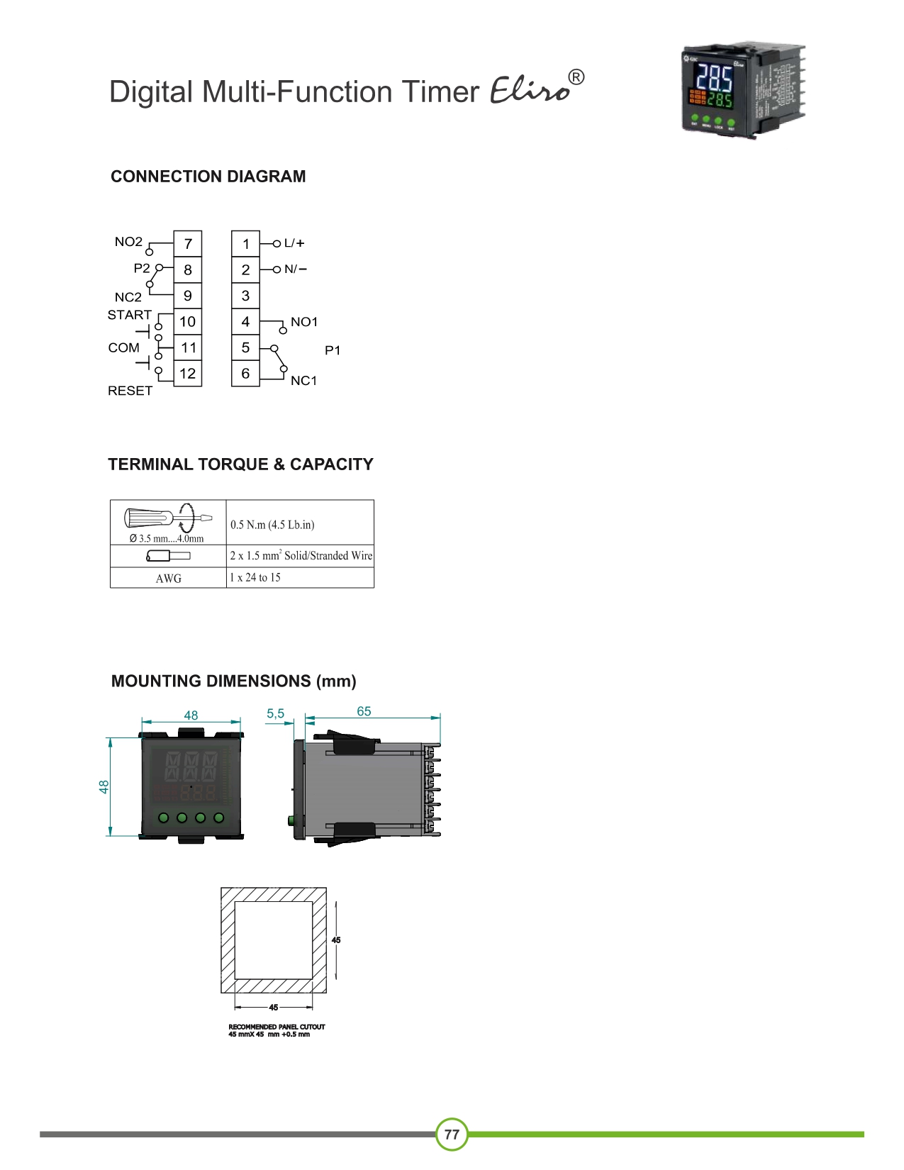 Digital Timer ELIRO (GIC)