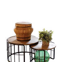 Garden Wooden Planter Stand - Polished Wood, Various Colors Available | Ideal for Commercial and Residential Use