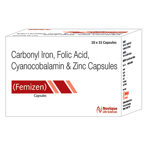 Carbonyl Iron Folic Acid Cyanocobalamin And Zinc Capsules