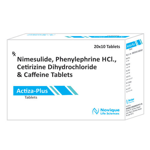 Nimesulide Phenylephrine Hci Cetirizine Dihydrochloride And Caffeine Tablets - Drug Type: General Medicines