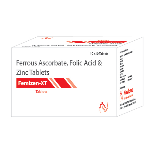 Ferrous Ascorbate Folic Acid And Zinc Tablets