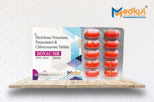 Diclofenac 50 mg, Paracetamol 325 Chlorozoxozone 250 mg Tablets