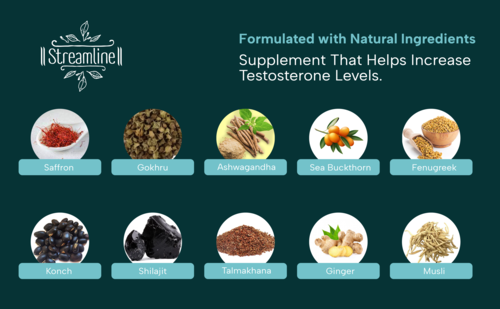 Testo Booster - Natural Herbal Capsules | Immunity Support, Stamina Enhancement, Stress Relief, Hormonal Balance, Energy Boost