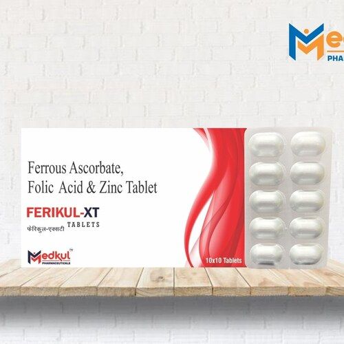 Ferrous Ascorbate 100 mg  Folic Acid 1.5 mg  Zinc 22.5 mg Tablets