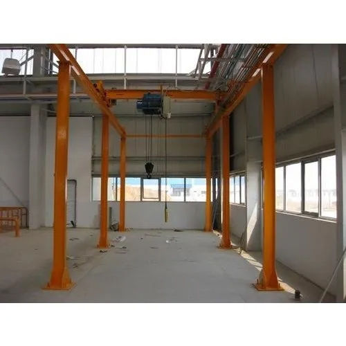 Single Girder EOT Crane - Yellow Finish, 15 m Span | New Industrial Electric Power Supply, 415 Voltage