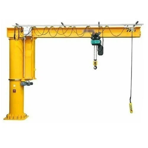 Pillar Mounted Crane - Color: Yellow