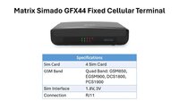 4 Port Matrix Simado GFX44 GSM Media Gateway Devices