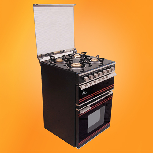 Black Steel DLX 4 Burner Cooking Range