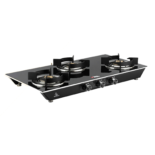 SKA-094 3 Burner Toughened Glass Boat Cooktop