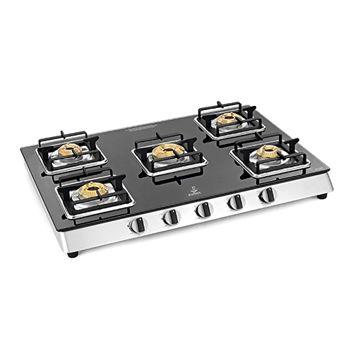 5 Burner Qubic Toughened Glass Cooktop