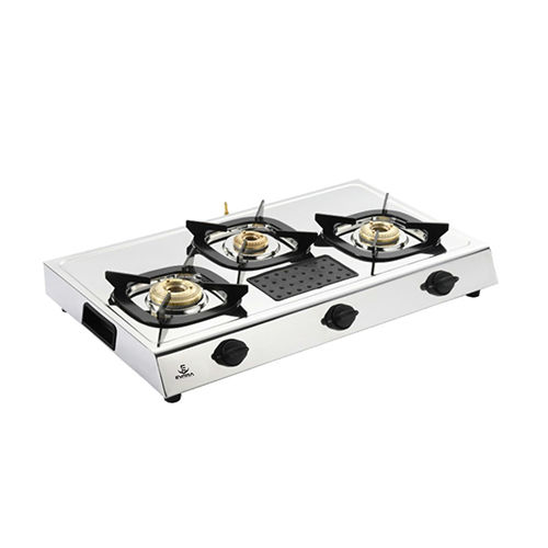 Ska-351 3 Burner Stainless Steel Cooktop - Gas Type: Lpg