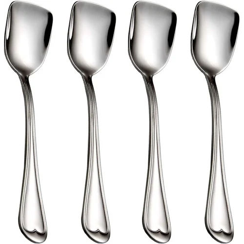 Stainless Steel Dessert Spoon - Color: Silver