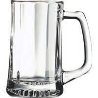 Glass Mug - 450 ml, High-Quality Glass, 14 cm Height, Antique Imitation Design - Perfect for Ceremonies and Elegant Party Settings