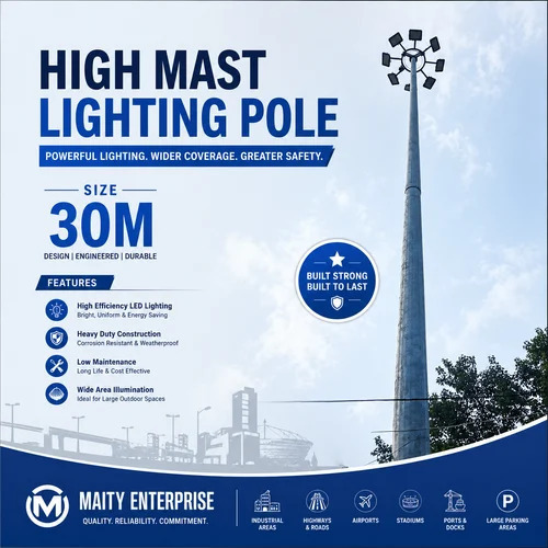 30 Mtr High Mast Light Pole