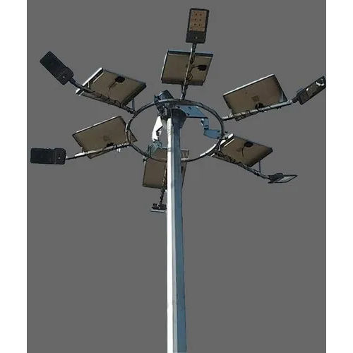 Solar High Mast Pole - Color: Silver