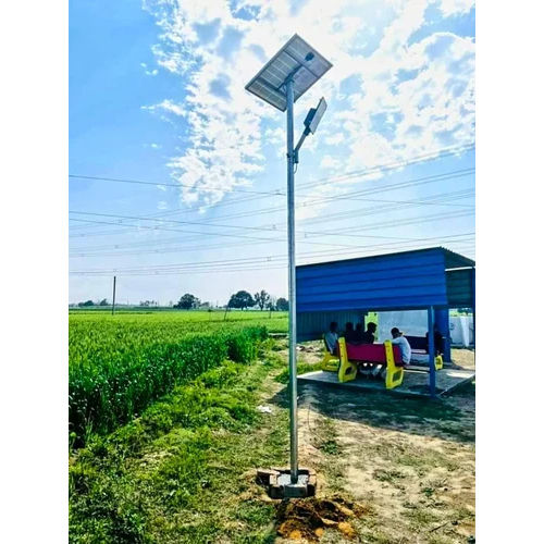 Solar Street Light Gi Pole - Color: Silver