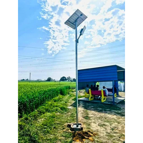 Solar Street Light Gi Pole - Color: Silver