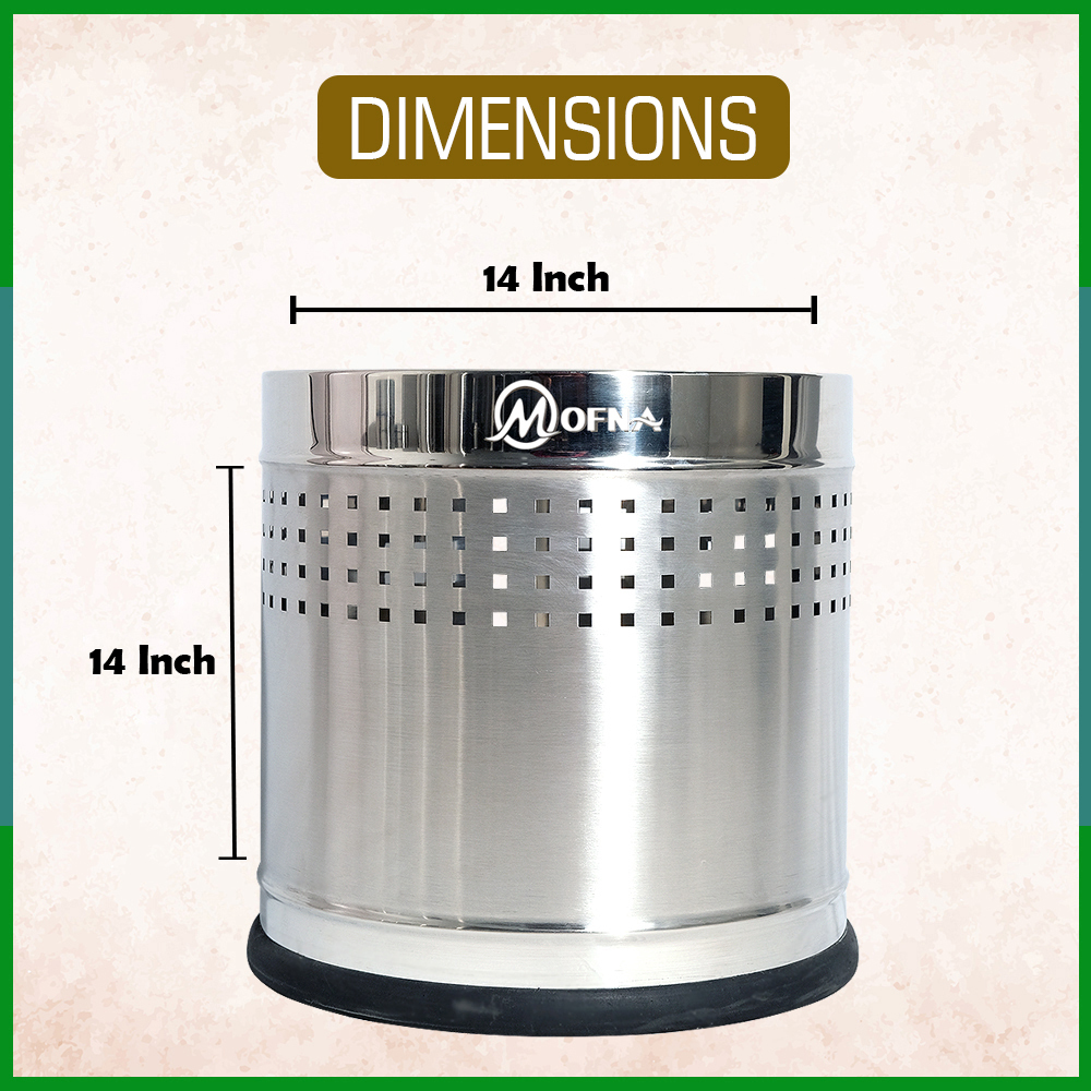 Round Shape Stainless Steel Planter Pots - Color: Silver