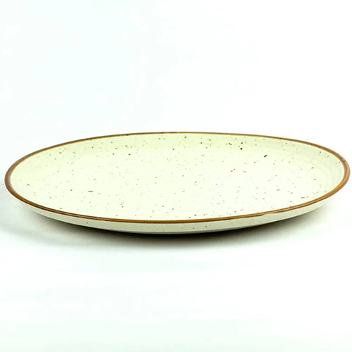 Stoneware Dinner Plates - Color: White