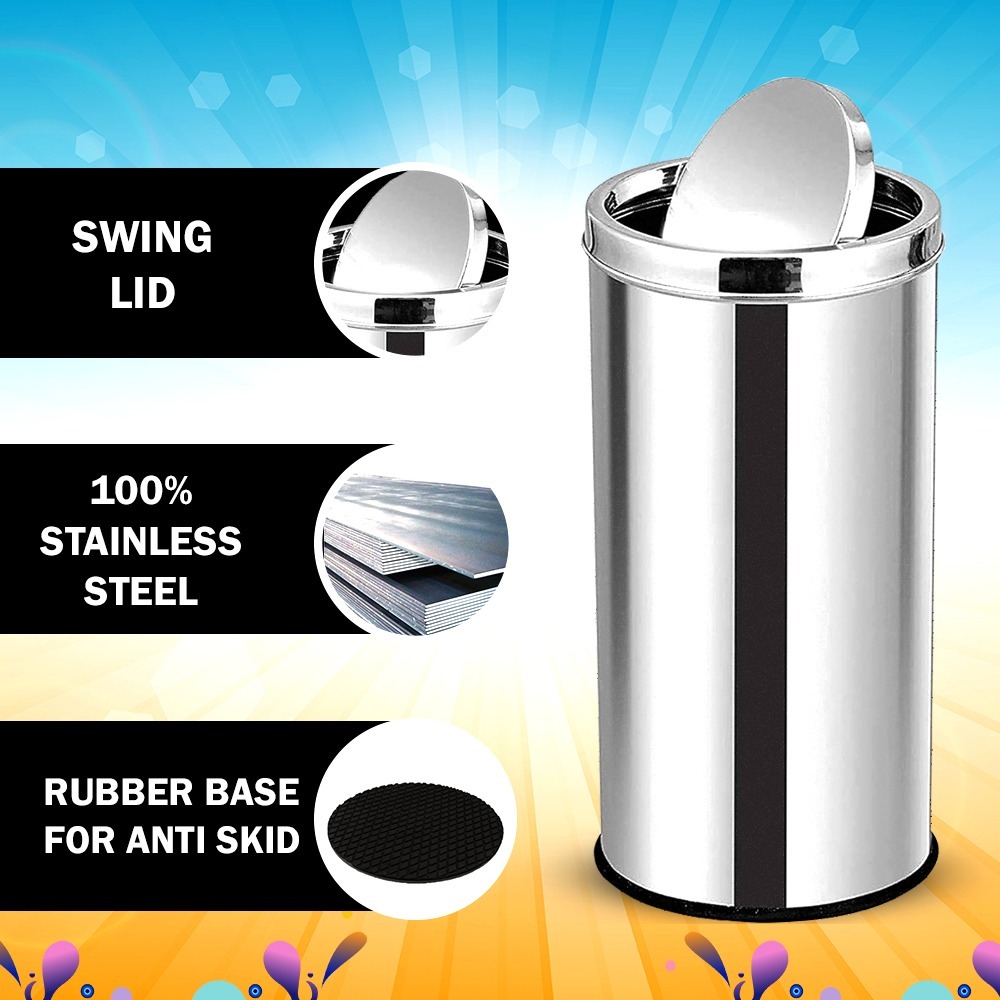 Stainless Steel Swing Dustbin - Application: Hospital