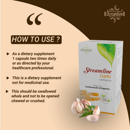 Garlic Capsules - Capsule Form For Adults, 1-2 Daily Dosage After Food | Immune Boosting, Antioxidant, Anti-fatigue, Herbal Properties
