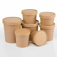 Paper Food Container - Eco-friendly Paper, Various Sizes Available, Classic Brown Color | High Quality For Restaurants, Hotels, And Shops