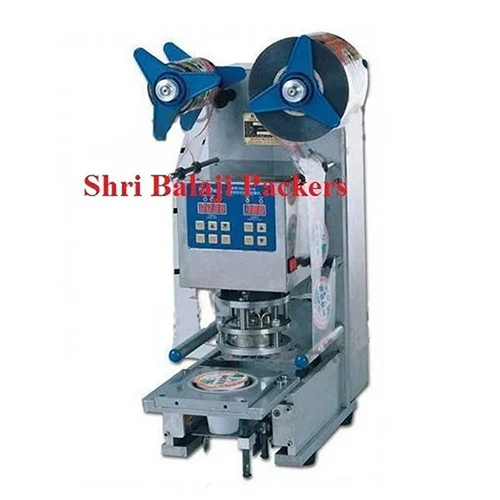 Automatic Cup Sealing Machine - Silver, 220-240 Voltage , High Accuracy for Industrial Applications
