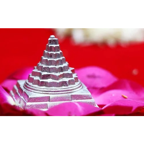 150 Gm Parad Meru Shri Shree Yantra - Silver Mercury, Eco-Friendly & Durable Art Piece | Intricate Sacred Geometry Design for Peace & Prosperity