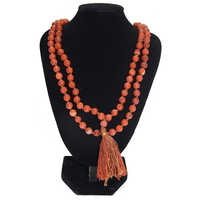 Red Jasper Stone Mala - Emerald Beads, 8mm Round Shape, Red Color | Handmade Spiritual Necklace For Meditation And Daily Wear