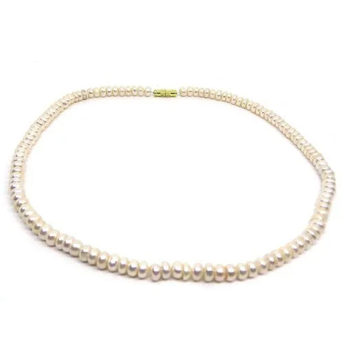 White Freshwater Pearl Saccha Moti Mala - Jewelry Type: Necklaces