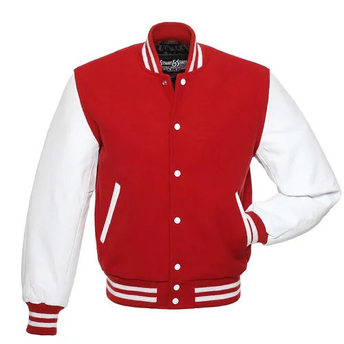 Mens Varsity Jacket - Color: Red