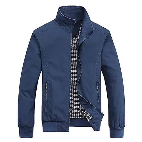 Mens Regular Full Sleeves Jacket - Color: Blue