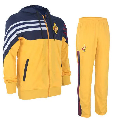 Mens Yellow and Blue Color Tracksuit Set