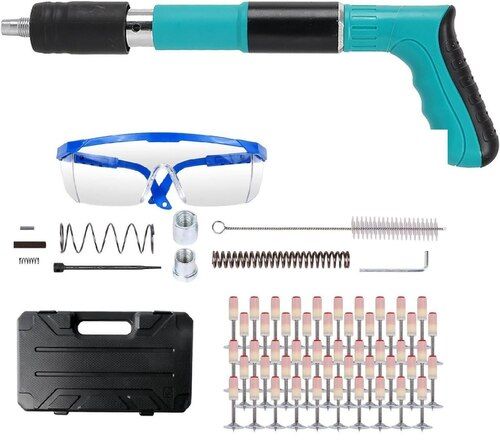 Mitsico Nail Gun Kit Machine, 5 Speed Adjustable Manual Steel Nail Gun, Wall Fastening Power Tool