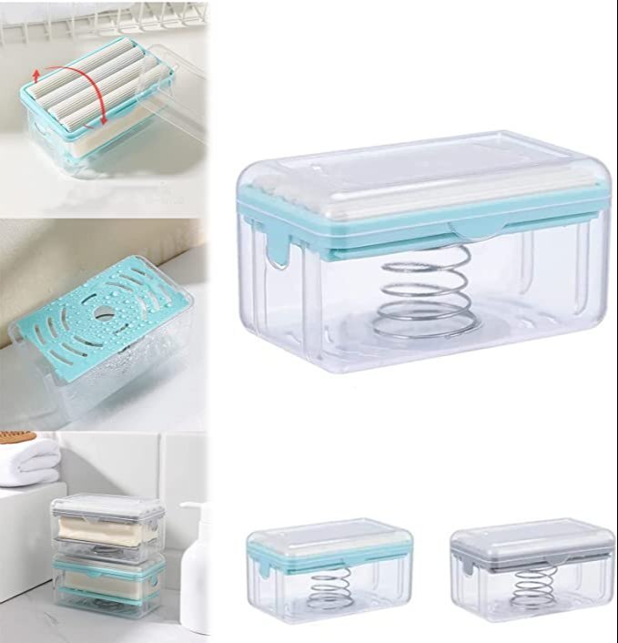 Mitsico Soap Dish Multifunctional Bar Soap Container, Foam Soap Dispenser With Roller